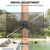 ZeboZap ZZTVS2011 Weatherproof TV Pole Mount outdoor for 13–27" Screens